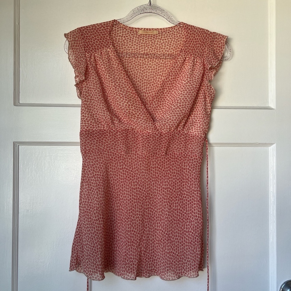 Silky sheer babydoll vintage flowy top